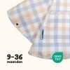 Regenponcho - Checker grey cream 
